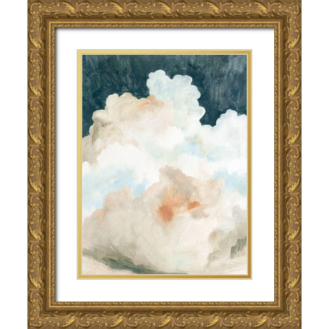 Dark Cumulus II Gold Ornate Wood Framed Art Print with Double Matting by Caroline, Emma