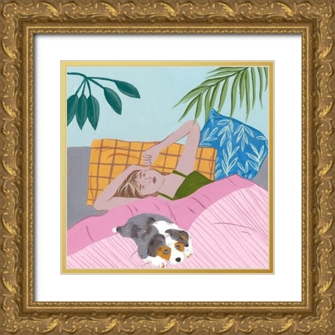 Lazy Afternoon III Gold Ornate Wood Framed Art Print with Double Matting by Wang, Melissa