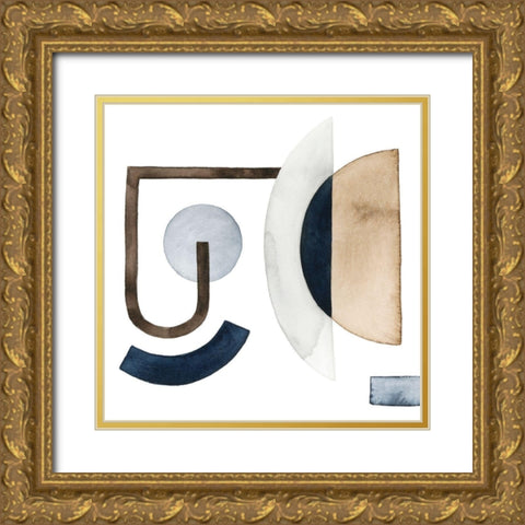 Moving Pieces I Gold Ornate Wood Framed Art Print with Double Matting by Popp, Grace