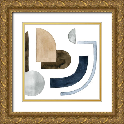 Moving Pieces III Gold Ornate Wood Framed Art Print with Double Matting by Popp, Grace