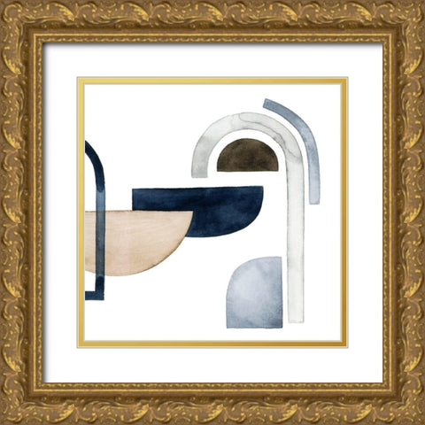 Moving Pieces V Gold Ornate Wood Framed Art Print with Double Matting by Popp, Grace