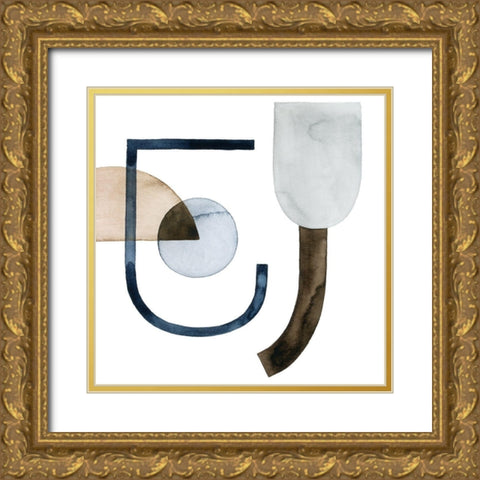 Moving Pieces VI Gold Ornate Wood Framed Art Print with Double Matting by Popp, Grace