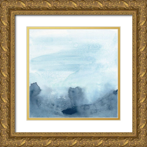 Cresting Waves II Gold Ornate Wood Framed Art Print with Double Matting by Vess, June Erica