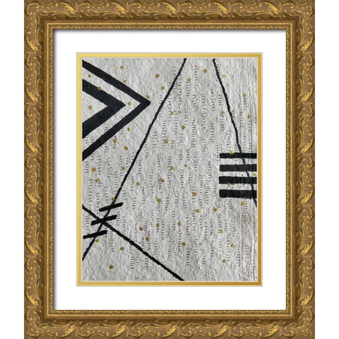 Road Signs Gold Ornate Wood Framed Art Print with Double Matting by Arbel, Lori