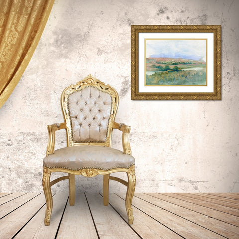 Hilltop Vista I Gold Ornate Wood Framed Art Print with Double Matting by OToole, Tim