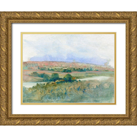 Hilltop Vista I Gold Ornate Wood Framed Art Print with Double Matting by OToole, Tim