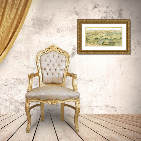 Flatlands III Gold Ornate Wood Framed Art Print with Double Matting by Popp, Grace