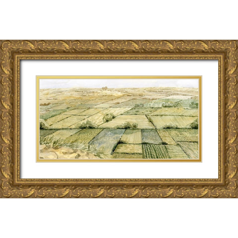 Flatlands III Gold Ornate Wood Framed Art Print with Double Matting by Popp, Grace