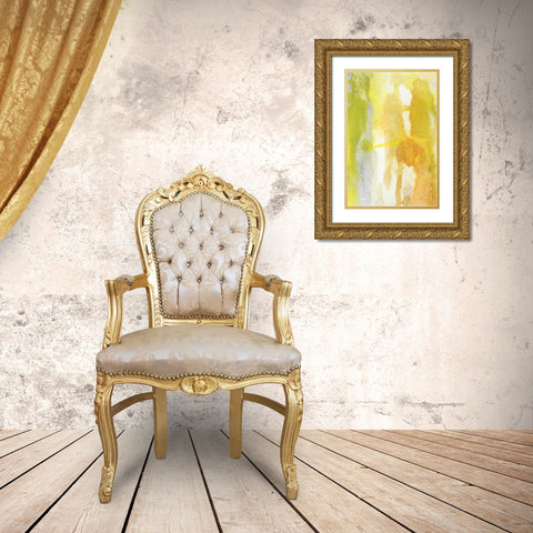 Golden Reflections I Gold Ornate Wood Framed Art Print with Double Matting by Combs, Joyce