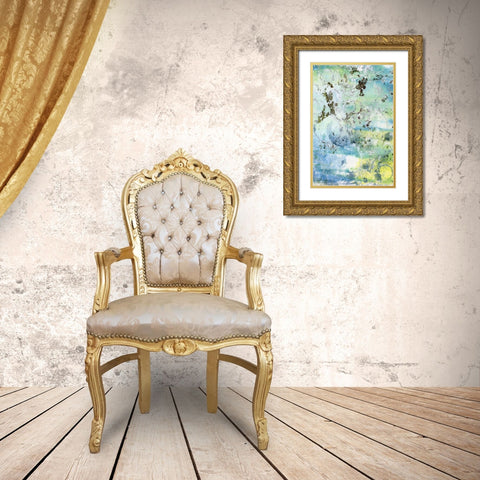 Coral Haze II Gold Ornate Wood Framed Art Print with Double Matting by Combs, Joyce
