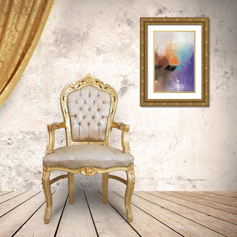 Affection II Gold Ornate Wood Framed Art Print with Double Matting by Combs, Joyce