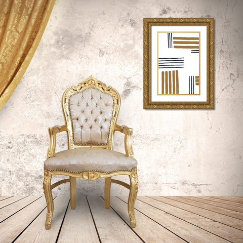 Underscore II Gold Ornate Wood Framed Art Print with Double Matting by Moore, Regina