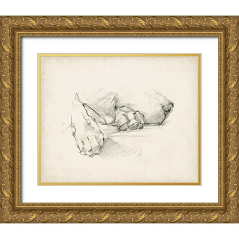 Puppy Nap I Gold Ornate Wood Framed Art Print with Double Matting by Harper, Ethan