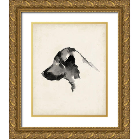 Puppy Profile II Gold Ornate Wood Framed Art Print with Double Matting by Harper, Ethan
