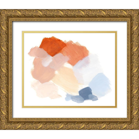 Palette Swatch II Gold Ornate Wood Framed Art Print with Double Matting by Barnes, Victoria