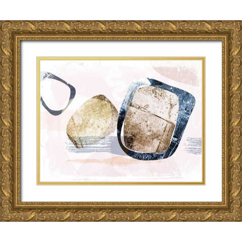 Stone Gem I Gold Ornate Wood Framed Art Print with Double Matting by Naskrent, Delores