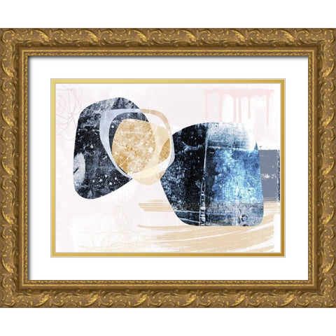 Stone Gem III Gold Ornate Wood Framed Art Print with Double Matting by Naskrent, Delores