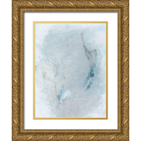 Azure Introspect II Gold Ornate Wood Framed Art Print with Double Matting by Stramel, Renee W.