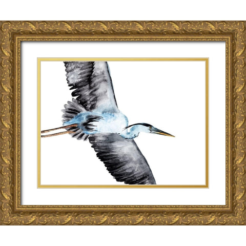 From the Sky III Gold Ornate Wood Framed Art Print with Double Matting by Wang, Melissa