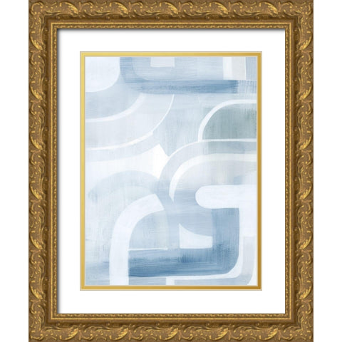 Snow Streams I Gold Ornate Wood Framed Art Print with Double Matting by Popp, Grace