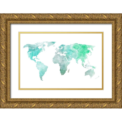 Dreaming of Earth I Gold Ornate Wood Framed Art Print with Double Matting by Wang, Melissa