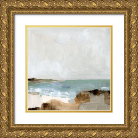 Ocean Sigh I Gold Ornate Wood Framed Art Print with Double Matting by Barnes, Victoria