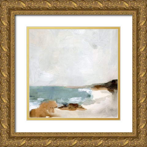 Ocean Sigh II Gold Ornate Wood Framed Art Print with Double Matting by Barnes, Victoria