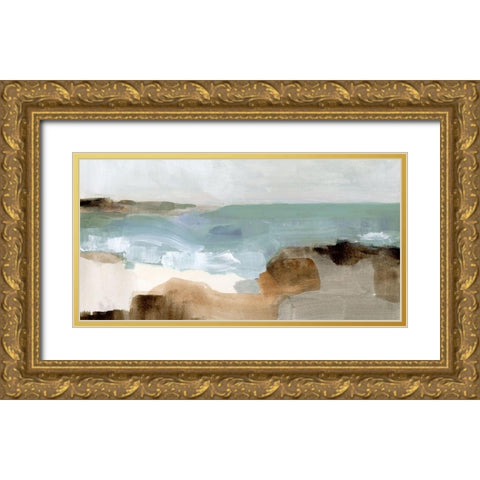 Ocean Sigh III Gold Ornate Wood Framed Art Print with Double Matting by Barnes, Victoria