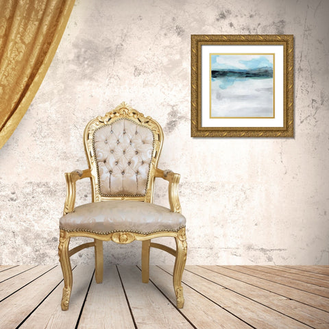 Coastline Mirage II Gold Ornate Wood Framed Art Print with Double Matting by Vess, June Erica