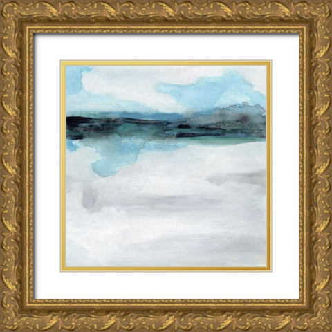 Coastline Mirage II Gold Ornate Wood Framed Art Print with Double Matting by Vess, June Erica