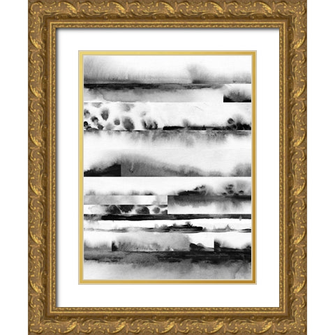 Litmus Layers I Gold Ornate Wood Framed Art Print with Double Matting by Vess, June Erica