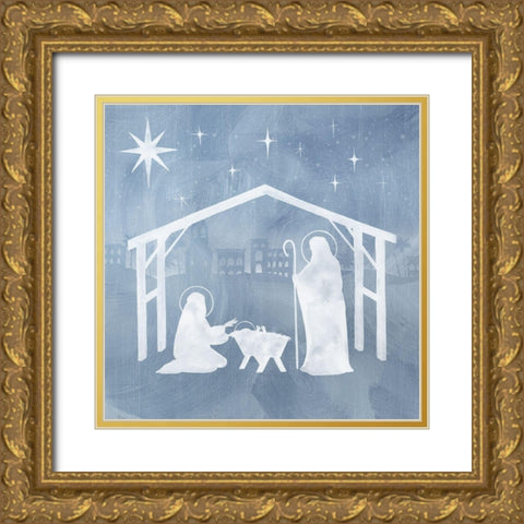 Star of Bethlehem I Gold Ornate Wood Framed Art Print with Double Matting by Popp, Grace