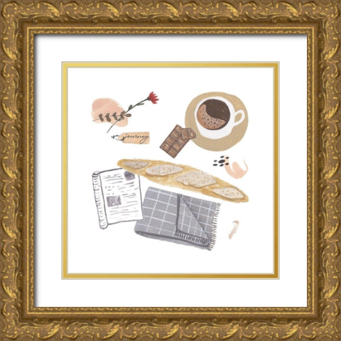 Autumn Baking Diary III Gold Ornate Wood Framed Art Print with Double Matting by Wang, Melissa