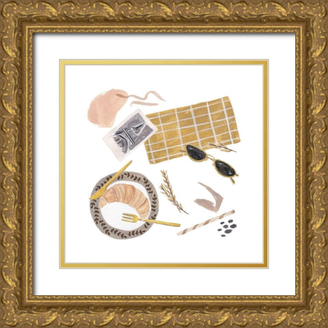 Autumn Baking Diary V Gold Ornate Wood Framed Art Print with Double Matting by Wang, Melissa