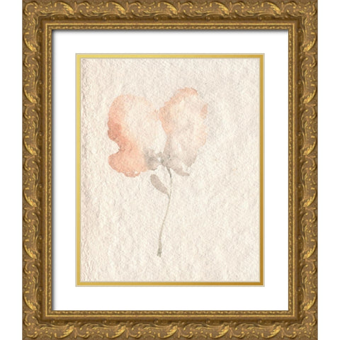 Fleur Petite I Gold Ornate Wood Framed Art Print with Double Matting by Goldberger, Jennifer