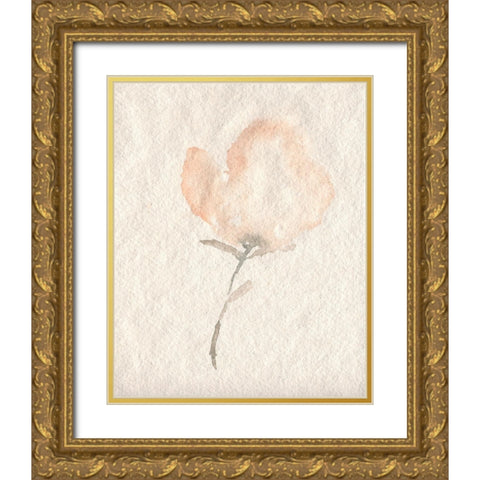 Fleur Petite II Gold Ornate Wood Framed Art Print with Double Matting by Goldberger, Jennifer