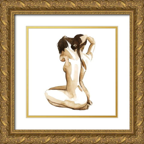 With Herself I Gold Ornate Wood Framed Art Print with Double Matting by Popp, Grace