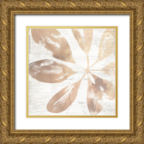 Neutral Palm Fossil III Gold Ornate Wood Framed Art Print with Double Matting by Vess, June Erica