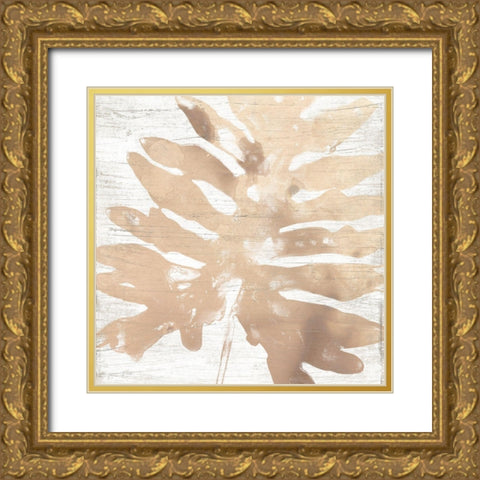 Neutral Palm Fossil V Gold Ornate Wood Framed Art Print with Double Matting by Vess, June Erica