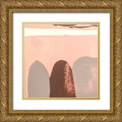 Aurora II Gold Ornate Wood Framed Art Print with Double Matting by Aryai, Sia