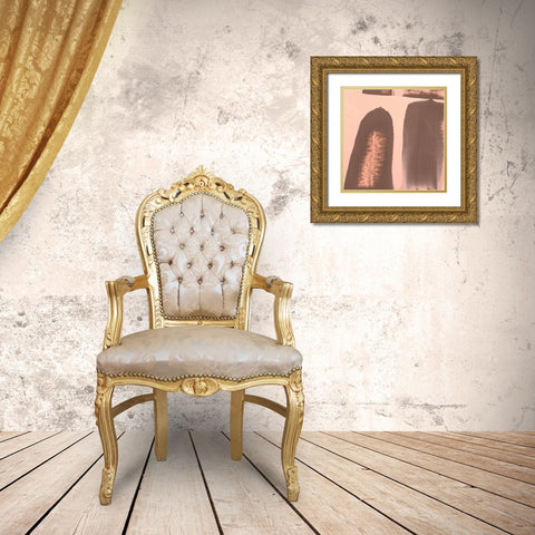 Aurora III Gold Ornate Wood Framed Art Print with Double Matting by Aryai, Sia