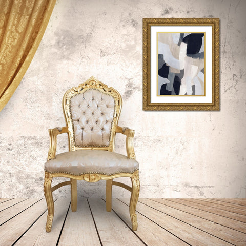 Neutral Veil I Gold Ornate Wood Framed Art Print with Double Matting by Vess, June Erica