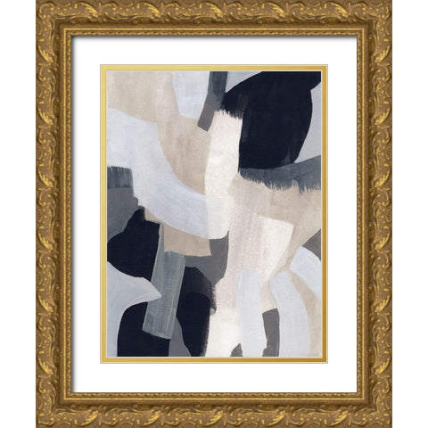 Neutral Veil I Gold Ornate Wood Framed Art Print with Double Matting by Vess, June Erica