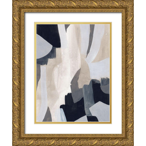 Neutral Veil II Gold Ornate Wood Framed Art Print with Double Matting by Vess, June Erica