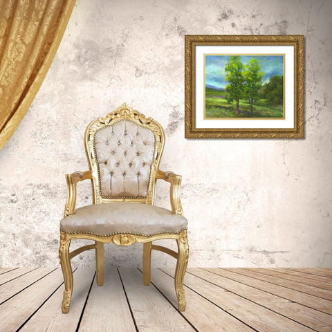 Two Sisters Gold Ornate Wood Framed Art Print with Double Matting by Finch, Sheila