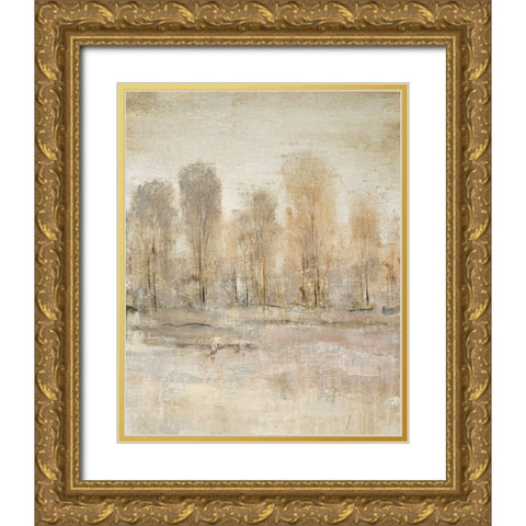 Peaceful Forest II Gold Ornate Wood Framed Art Print with Double Matting by OToole, Tim