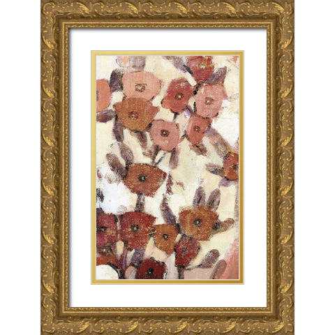 Floral Patterns I Gold Ornate Wood Framed Art Print with Double Matting by OToole, Tim