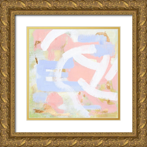 Champagne Blush II Gold Ornate Wood Framed Art Print with Double Matting by Wang, Melissa