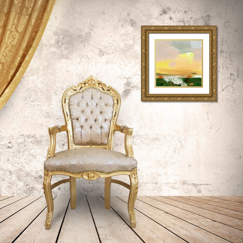 Wetland Sunrise III Gold Ornate Wood Framed Art Print with Double Matting by Wang, Melissa