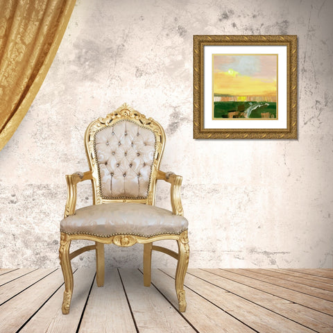 Wetland Sunrise IV Gold Ornate Wood Framed Art Print with Double Matting by Wang, Melissa